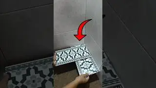 The fastest trick to cut tiles around a water pipe
