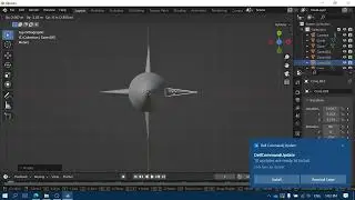 Making a rocket in Blender.