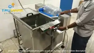 20 liter mineral water jar washing brushing rinsing  machine