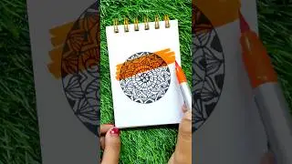 Indian flag drawing with mandala #shorts #youtubeshorts #india #indian