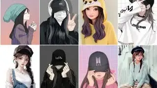 Cute cartoon Girl with cap dpz/photos/pics/images [ Cartoon girl cap new dpz ] Cute cartoon cap dpz