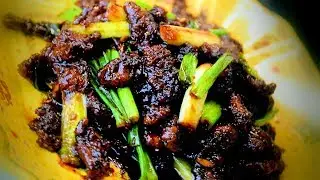 Mongolian Crispy Beef & Spring Onions Chinese Style