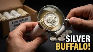 $100 Sealed BOX NICKELS SILVER BUFFALO COIN HUNTING BANK ROLLS!