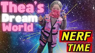Thea&rsquo;s Dream World: Garden Nerf Target Challenge! | Family Fun & Outdoor Play
