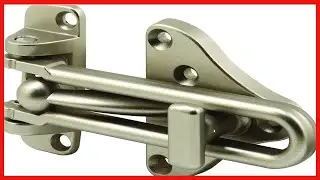 Defender Security U 11316 Swing Bar Door Guard With High Security Auxiliary Lock, Satin Nickel
