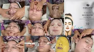 KERATOPLUS PROFESSIONAL Korean Rice Water Facial step by step Salon Demo in Hindi 