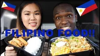 Filipino Food Mukbang/Eating Show 먹방 | Palabok, Pancit, Lumpia, Adobo, Kare Kare, & Halo Halo