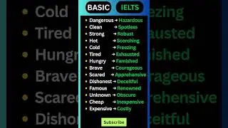 Basic vs IELTS Advanced Words | Trending Vocabulary for 2025 #ieltspreparation