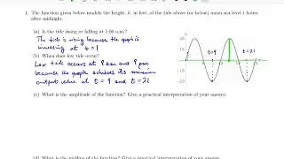Math 161A Trig Ex: Tides