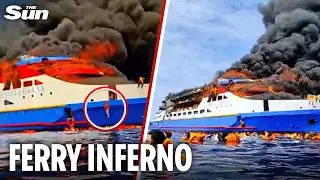Horror fire engulfs Indonesian ferry with pregnant woman among five dead