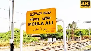 MLY, Moula Ali railway station from Train, 4k ultra HD