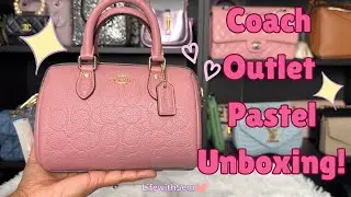 💗💜🩷Coach Outlet Pastel Unboxing & chit chat💬 #coachunboxing #coachoutlet #coachpastel