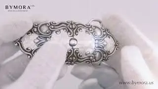 Vintage Elegance | Ornate Scroll Belt Buckle | White Mother of Pearl | BYMORA USA