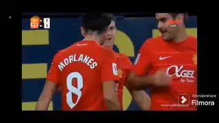 gol de Javi Llabr&eacute;s  del Mallorca ante el Villarreal