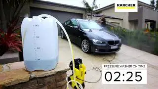 Water Saving Experiment - K&auml;rcher K4 Pressure Washer vs. Garden Hose