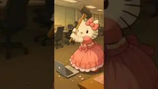 a Kitty crushing laptop😶&zwj;🌫️🐈💻