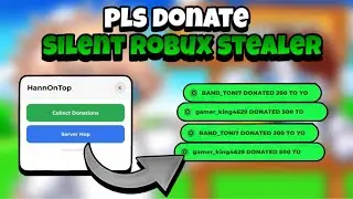 [NEW💰] Pls Donate Robux Stealer Script! 🤑 | NO KEY | STEAL ROBUX!