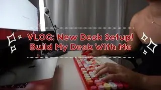 VLOG: New Desk Setup! (new desk building, new monitor, new keyboard, wfh office space) | BEING ALAIA