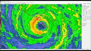 Hurricane Michael Radar Loop 10/10/2018 over Mexico Beach, FL