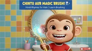 Chintu Monkey aur Magic Brush! 🪥✨ | Hindi Rhymes for Kids | @Chintu-monkey 