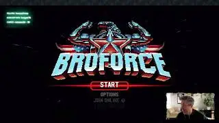 Reaction to Broforce menu intro muscle eagle call animation