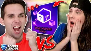 MY *FIRST* CRATE BATTLE W/ TOPGUNN7! *LUCKY* (Rocket League Crate Opening War)