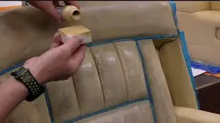 Applying A Base Coat To Leather Car Seats 