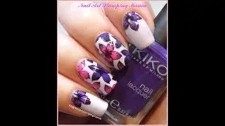 UberChic Beauty Collection 15 and Flowers Manicure with Layered / Stamping - Review and Tutorial