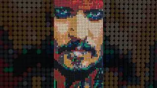 Lego Mosaic Jack Sparrow Edition! #piratesofthecaribbean #jacksparrow #legoart #lego #mosaic #shorts