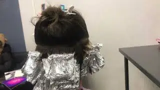 Hidden color coloring of hair in blue💙💙💙