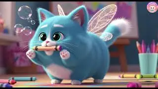 The Crayon That Told a Joke 🖍️😂 | Puffy Cat&rsquo;s Funny & Colorful Rhyme for Kids 🌈🎶✨