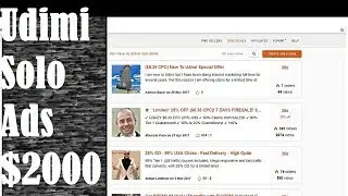 Udimi Review Buy Solo Ads $2000 case study