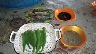 Boiled Okra and Fried Fish for Lunch | SIMPLY Bhing🌿