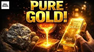 Inside the 99.99% Pure 24K Gold Factory: How Mining Ore Is Refined Into Gold Bars (Full Process)