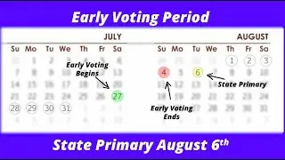 Vote early from July 27 to Aug. 4 in the Primary Election
