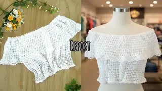 ✂️Blusa Ciganinha de Crochê Passo a passo completo 