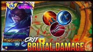 TOP GLOBAL ROGER BRUTAL DAMAGE CRIT - 100% UNSTOPPABLE | ROGER MLBB