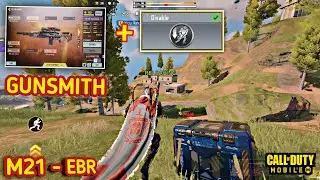 M21-EBR with Disable Perk is UNSTOPPABLE 🔥 | BEST M21-EBR GUNSMITH | SOLO vs SQUAD in CODM BR