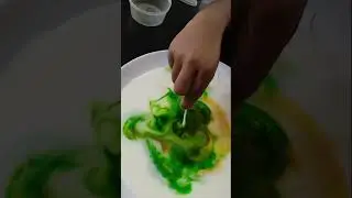 kids science Experiment, magic milk#milk #experiment #science #diy