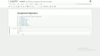 Python Programming Part 8 Assignment Operators in Python