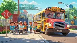🚌🎶 The School Bus Comes with Students | A Fun Ride to School! 🎒📚