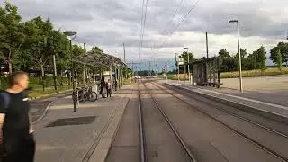 Stra&szlig;enbahnfahrt - ,, K&ouml;nigsbrunn,Zentrum -- Augsburg,K&ouml;nigsplatz 