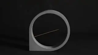 Moon Modern Concrete Stick Incense Burner Video