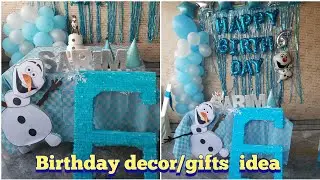 Birthday decor ideas|olaf theme birthday at home| beyond the plate by nimerable|gift ideas for kids