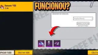 TESTEI O GERADOR DE CODIGUIN INFINITO DO FREE FIRE! FUNCIONOU? GERADOR DE CODIGUIN FF FUNCIONA?