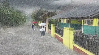 Facing the Wrath of the Storm, Remote Village Survival Journey! ⚡🌧️