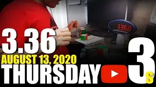 (3.36) and (3.87) Rubik's Cube 3x3 THURSDAY Threes w/reconstruction