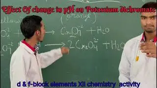 Effect of Change in pH on potassium dichromate