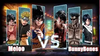 Jump Force - Online Gameplay (Goku Naruto Luffy vs Luffy Rukia Toguro CBT PS4)