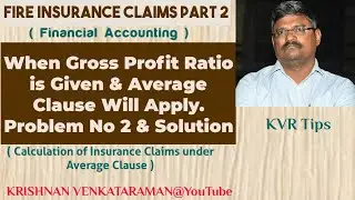 Fire Claims Part 2 | Average Clause Will Apply | Gross Profit Ratio Given | Actual loss & Claim |